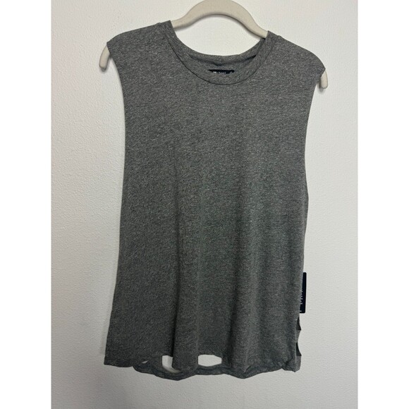 Michael Lauren XS Revolve Alonzo Laser Cut Out Back Muscle Tank Top Gray NWT - Picture 2 of 9